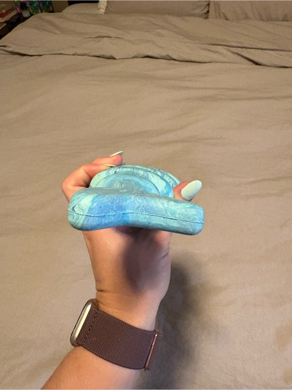 Teal Fish Dog Chew Toy - Picture 7 of 9